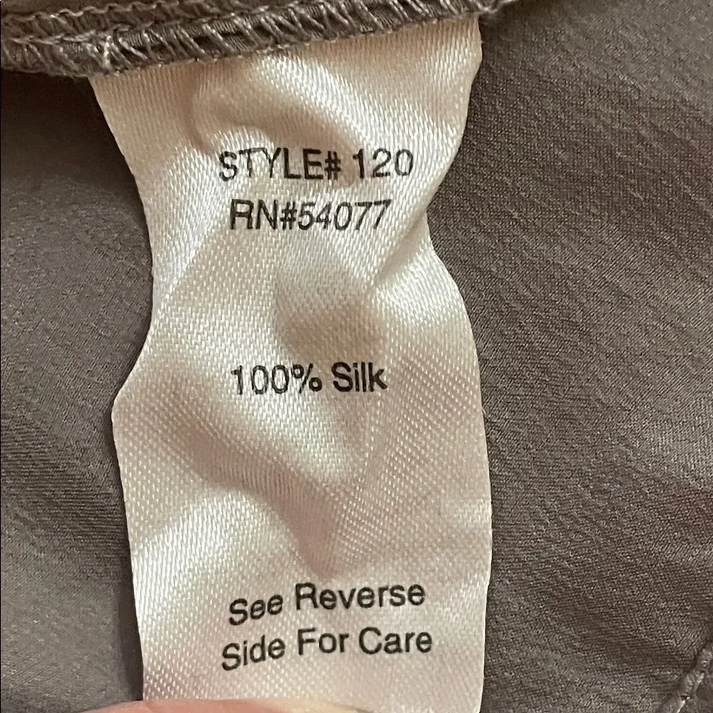 CABi Grey Silk Sleeveless Tank Top Blouse Womens Size Large - Picture 9 of 11